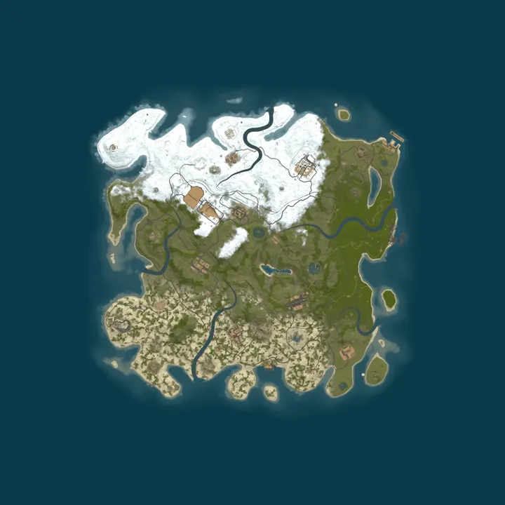 Map of LuffyRust Staging Branch Server