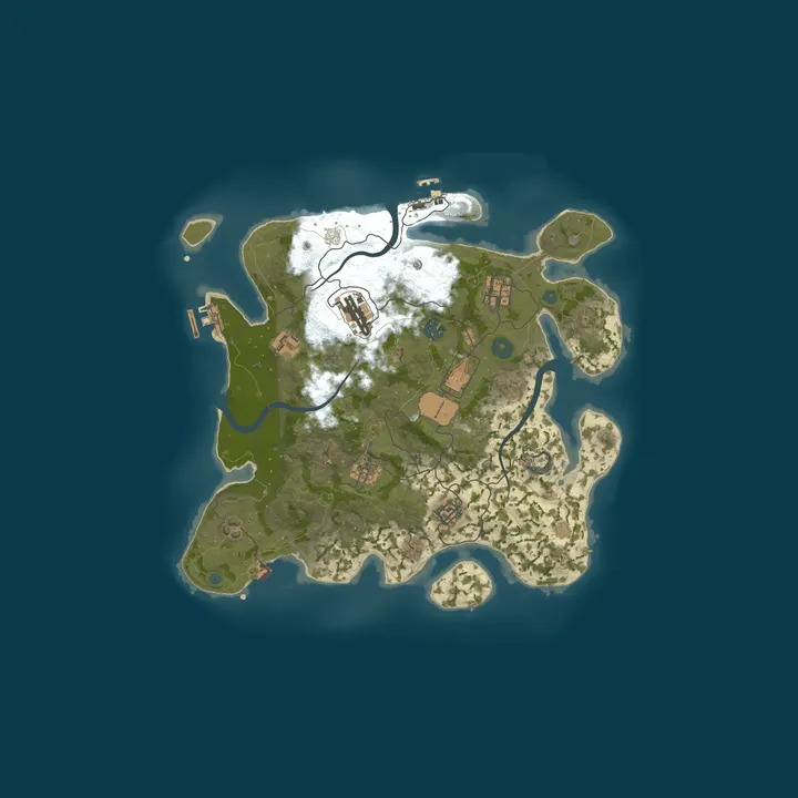Map of A Shockbyte Rust Server