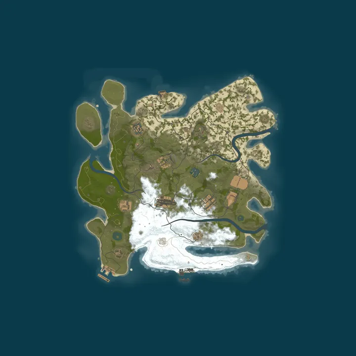 Map of ASHFALL | 2X Monthly | Solo/Duo/Trio | Vanilla+ | No BP Wipes