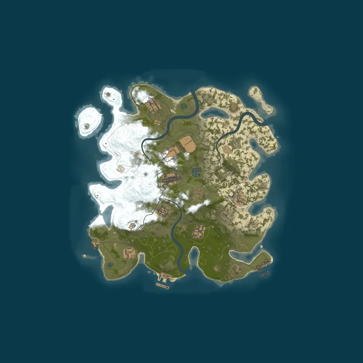 Map of ZikBe RUST | Vanilla | x1 | NOLIMIT | EU East
