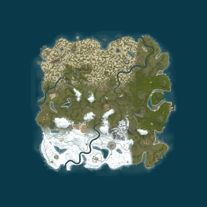 Map of Rust4Noobs | PvE | Softcore | 25% Upkeep | Monthly | No BP Wipe