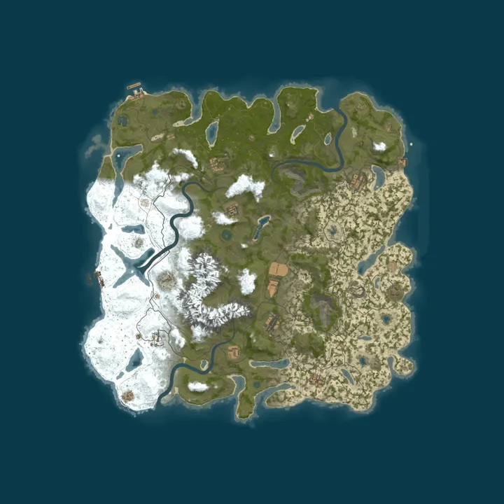 Map of Rust4Noobs | PvE | No decay Monthly | No BP Wipe