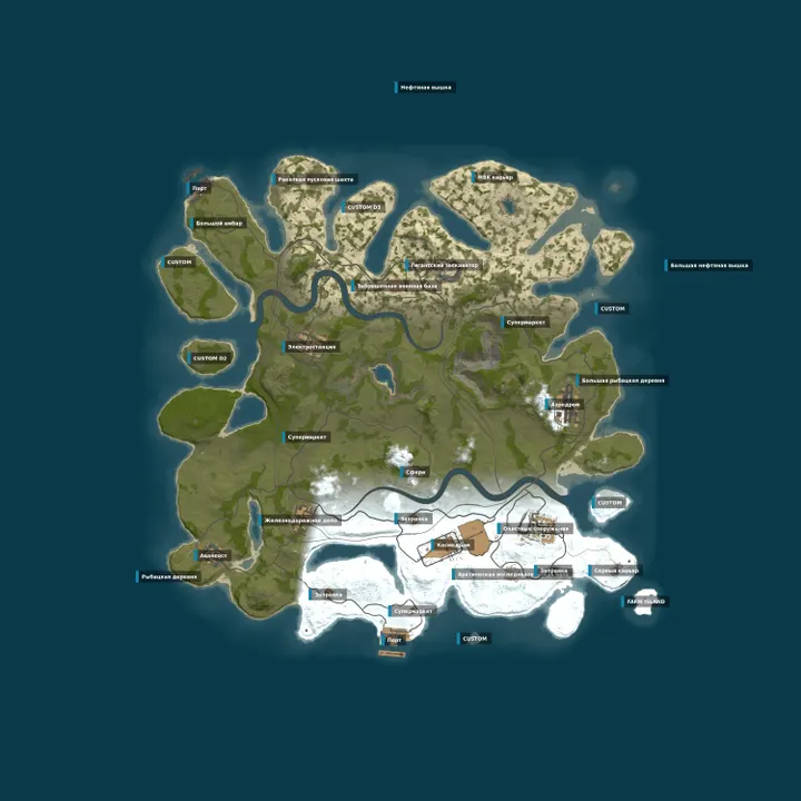 Map of MRAZ RUST [ X5/X10 | MAX3 | LOOT+ | KITS ] 06.10