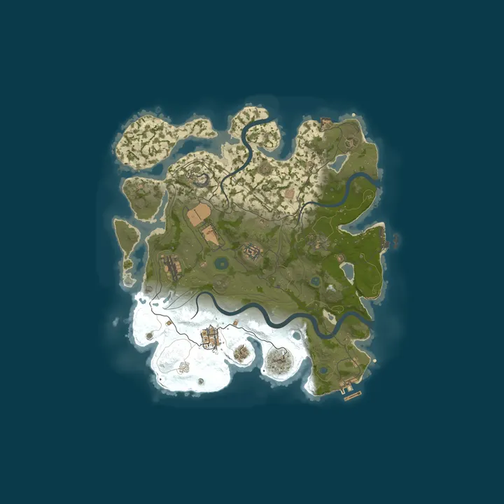 Map of Hustle Rust - [2X, DUO]