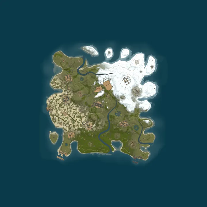 Map of PARADISE RUST #3 [ X2 | CLANS | KITS | TRADE ]