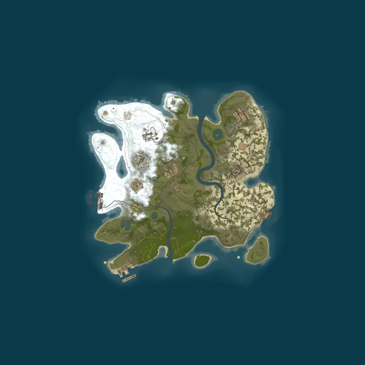 Map of A PLAYERTICK Rust Server