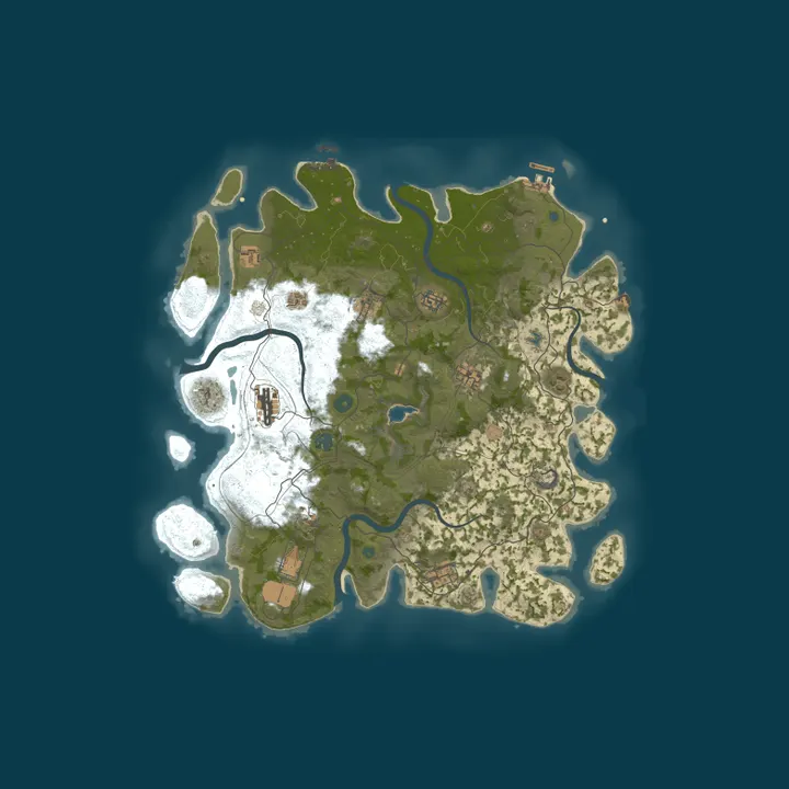 Map of LuffyRust Test Server - Whitelisted