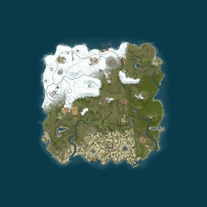 Map of Reddit.com/r/PlayRust - EU Low Pop