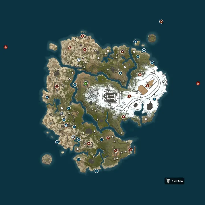 Map of RustAria#1 [PvE/QUEST/RPG/CRAFT/HARD]