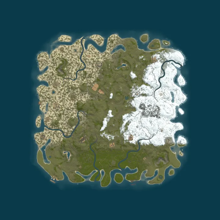 Map of RustGamingNation 100x PvE [Events|Purge|Zombies|SkillTree]