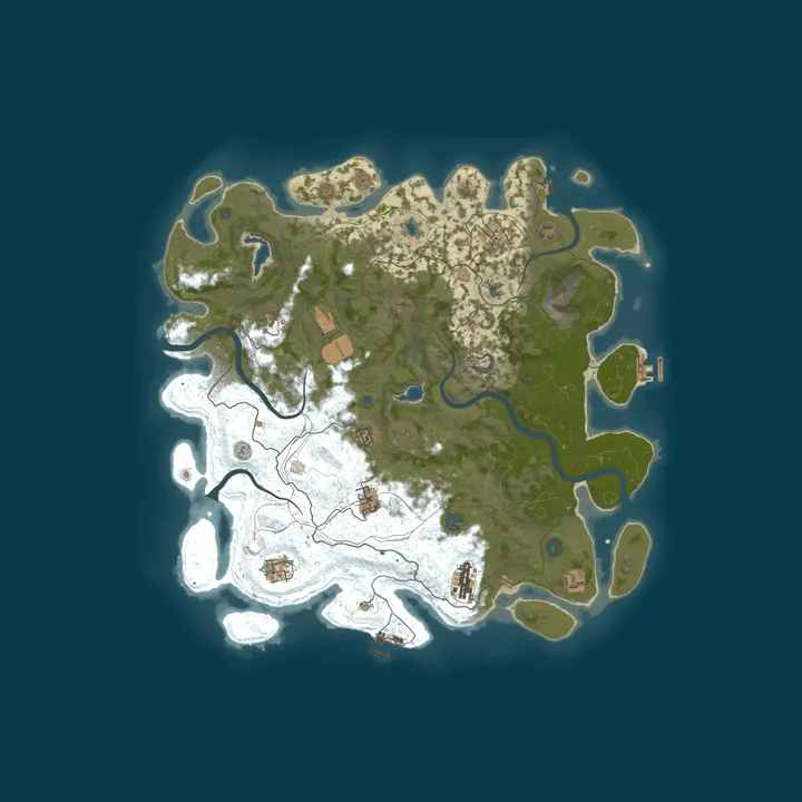 Map of A Shockbyte Rust Server