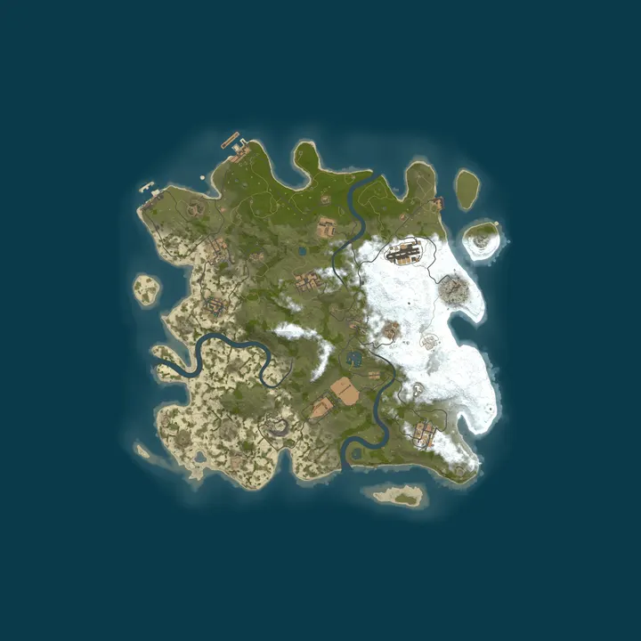 Map of A Shockbyte Rust Server