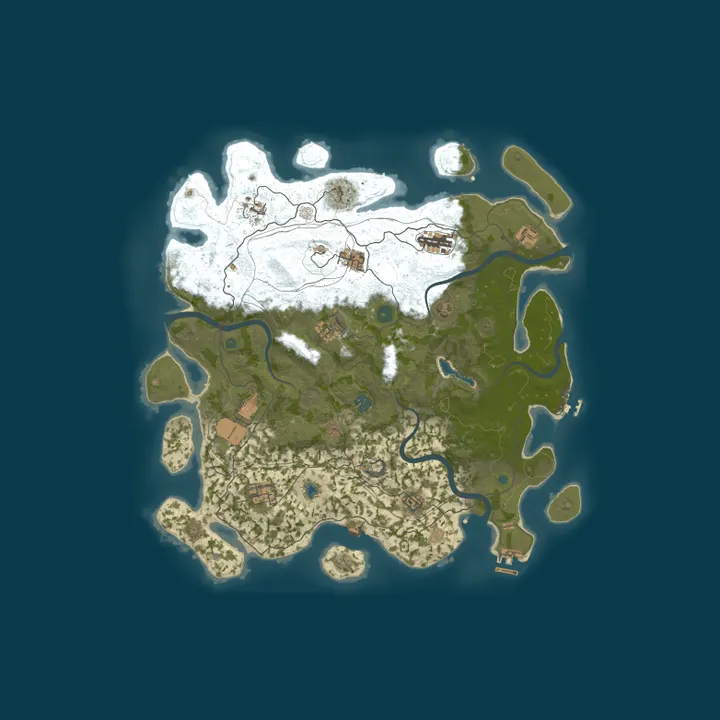 Map of A Shockbyte Rust Server