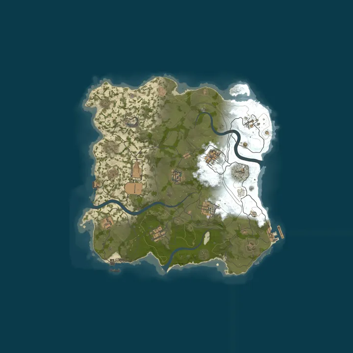 Map of [EU] Rustoria.co - 2x Vanilla | No BP Wipes