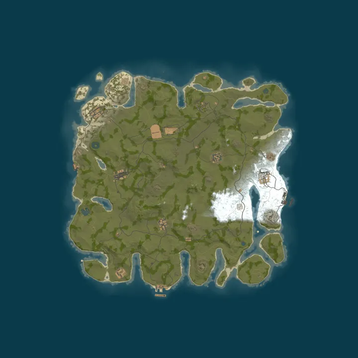 Map of TEST RustDecay | No Kill | No Raid TEST