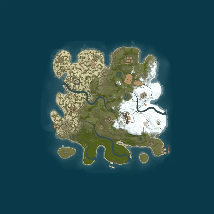 Map of 2x pvp Solo Duo Trio Quad Max 4 surge rust weekly wipe upkeep r