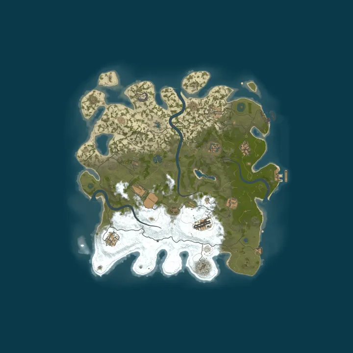 Map of №[6] D2S Apocalypse 2X-10X PvE Night Zombies