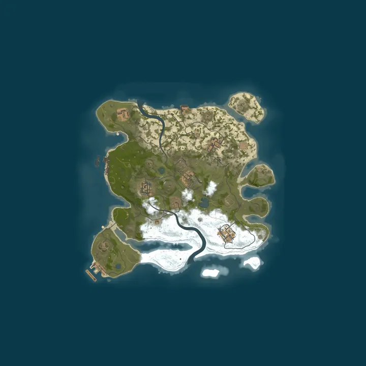 Map of Rust PRO Server