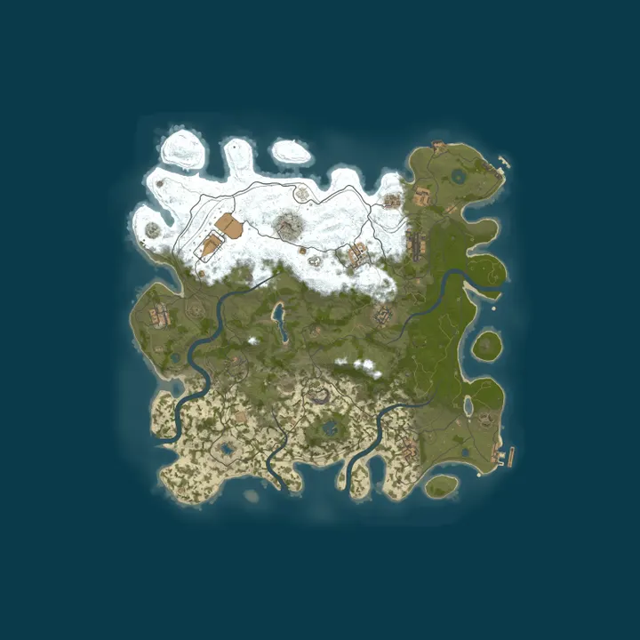 Map of Super Chill RUST Chicago - Vanilla Monthly - No Decay