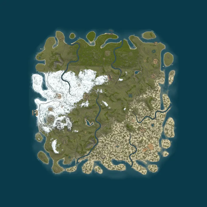Map of RustGamingNation 50x PvE [Events|Purge|Zombies|SkillTree]