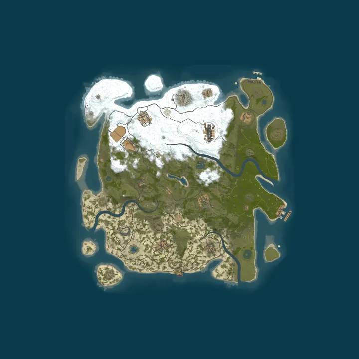 Map of [US] AshRust 3x Monthly Solo/Duo/Trio | Full Wiped