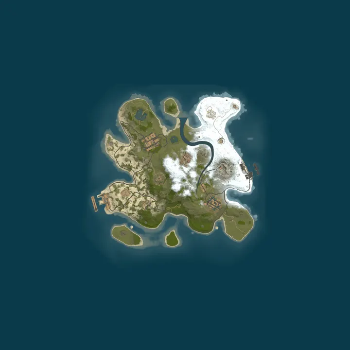 Map of Zenz Paradise small map Size 2500 2x Solo Only Weekly