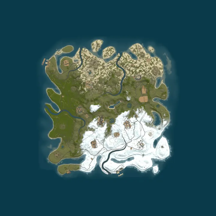 Map of [US] RustRichIce Main | Monthly | 1x | Trio | No BP Wipe | QoL+