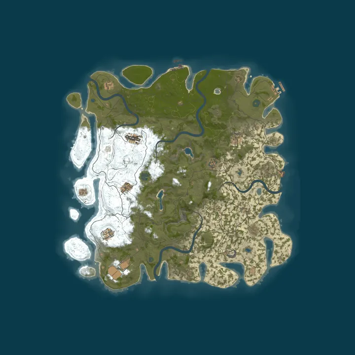 Map of Underdog's Rust Server