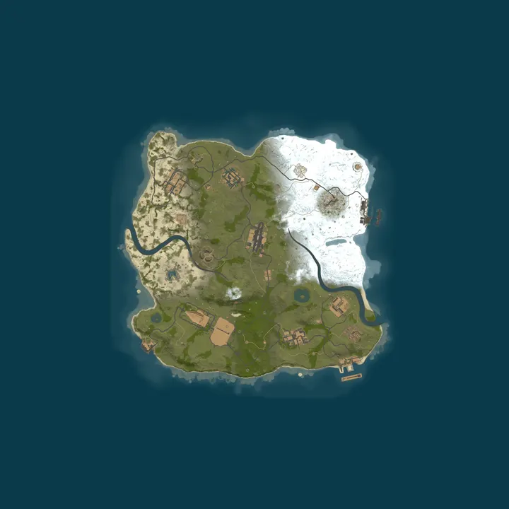 Map of 2XRust.com | 2x solo • Fidays • No BP Wipes • Low Upkeep 