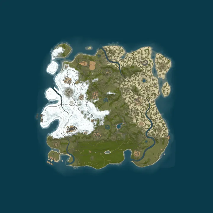 Map of 666 RUST /ДЛЯ НОВИЧКОВ /РОССИЯ 06.10