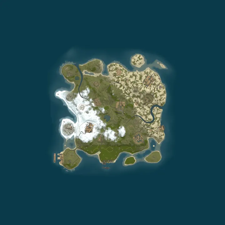 Map of Fishing Village Vanilla