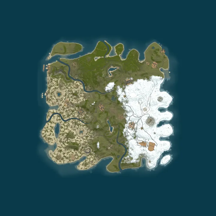 Map of TFT1 Rust | 10x PVE + PVP Zones | Raidable Bases | Linux Friend