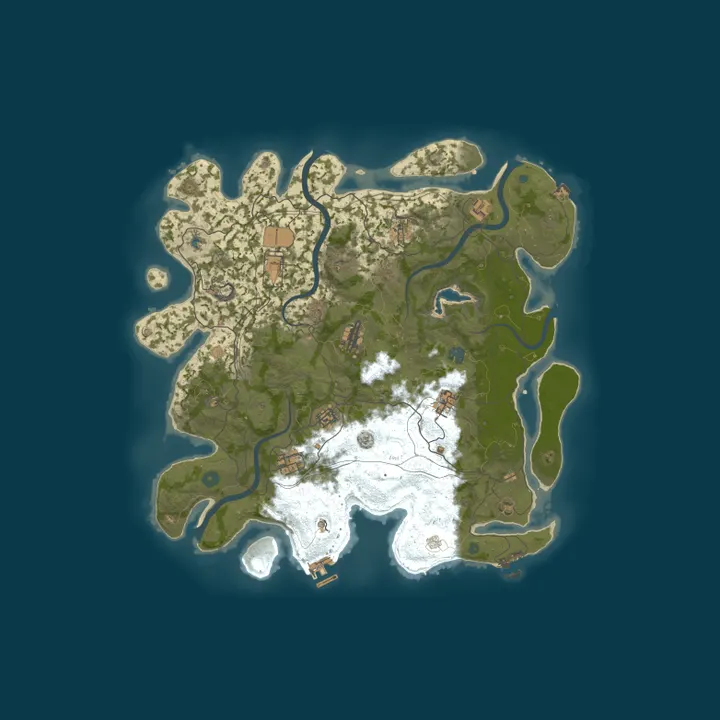 Map of A Shockbyte Rust Server