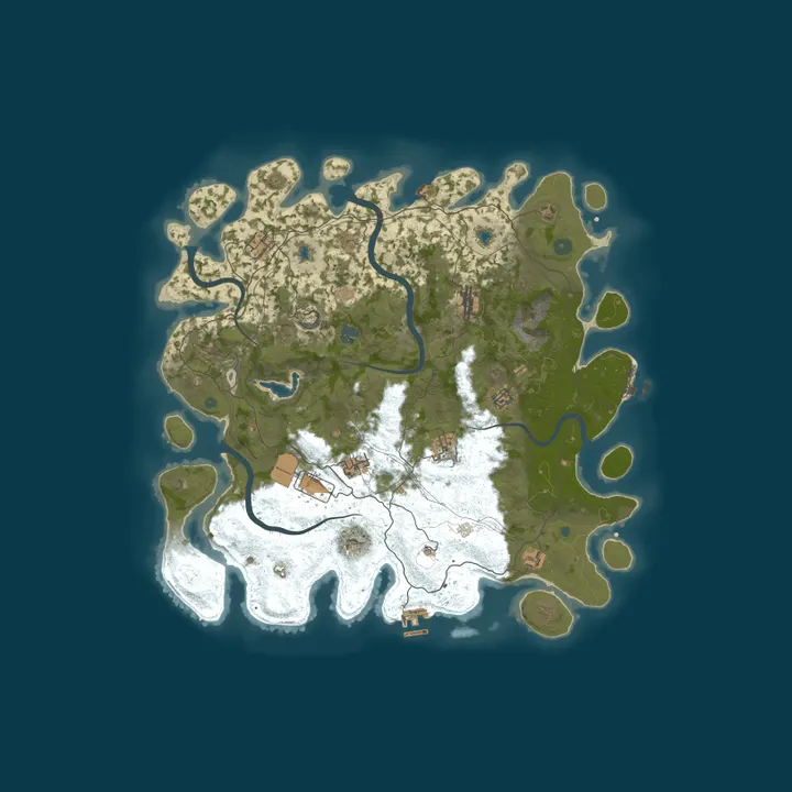 Map of PVE | MetaRust | Vanilla | Monthly