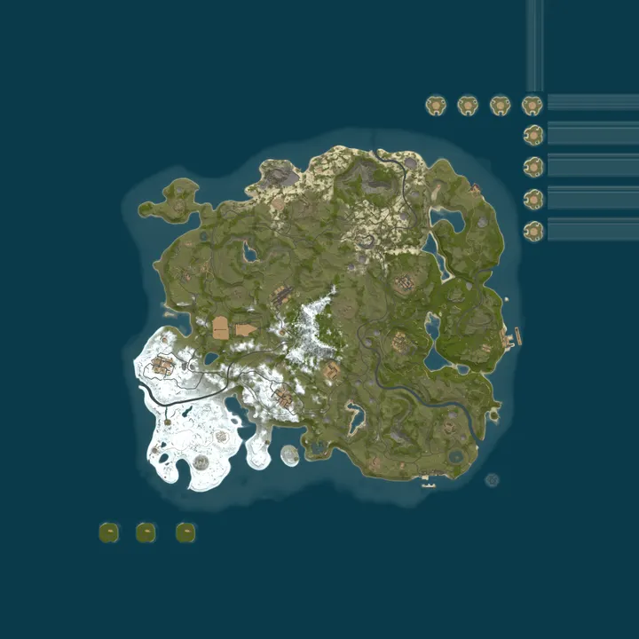Map of [GER] Rust Oase |PVE|Quests|XP|Raidable Bases|Events