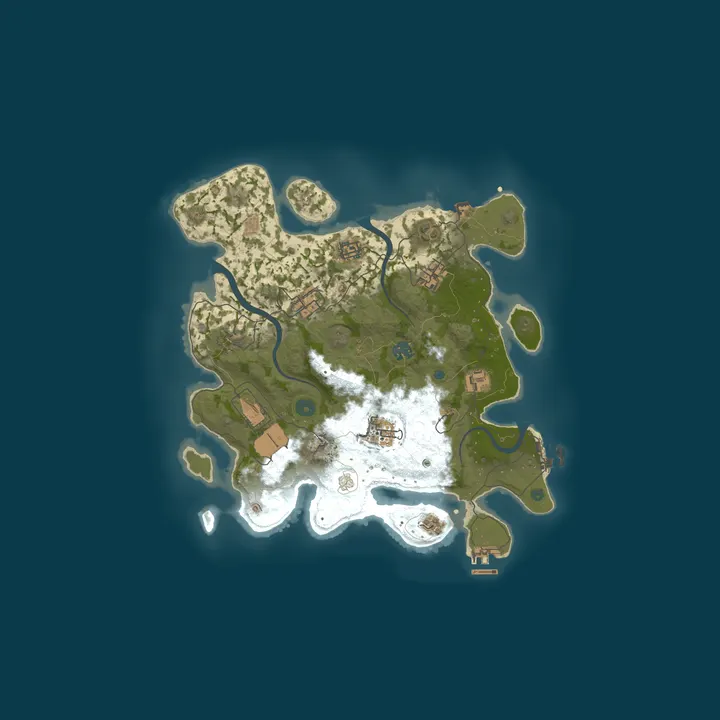 Map of Limited PvP Rust Server