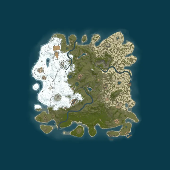 Map of A Shockbyte Rust Server