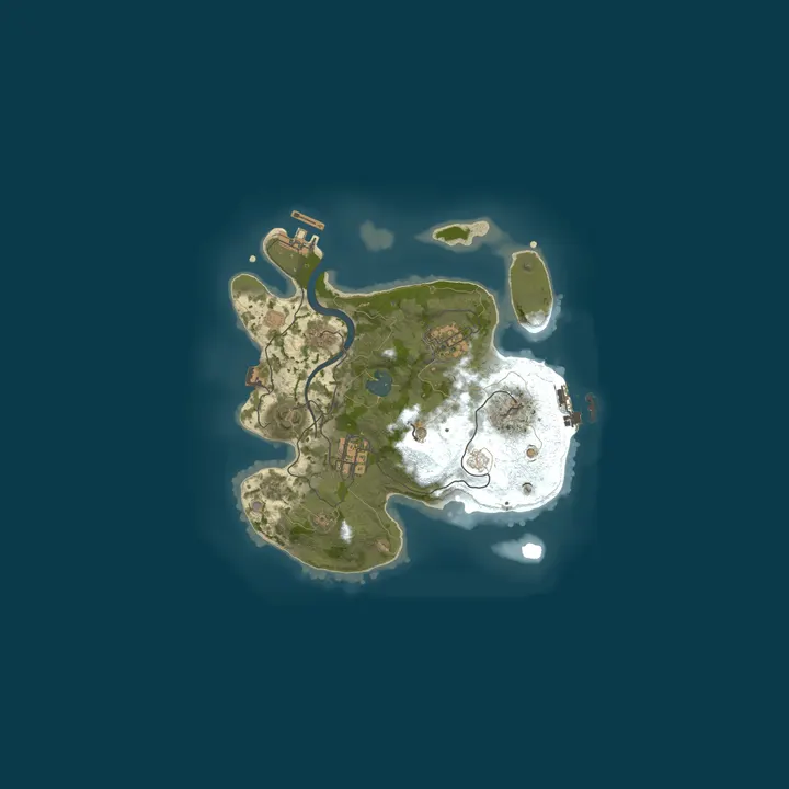 Map of A Shockbyte Rust Server