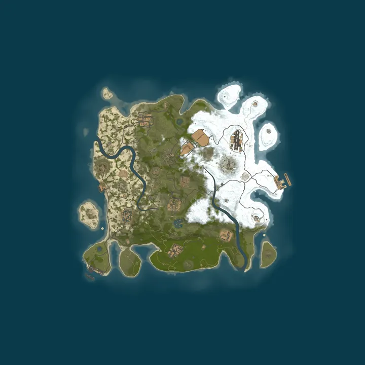 Map of [US] Shooters Rust 10X PVE XP|KITS|SHOP