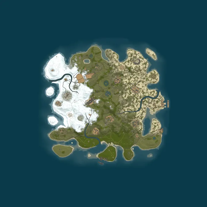 Map of LuffyRust Texas USA - 3x PvP Solo Duo Trio|Raid Window|Kits|Ski