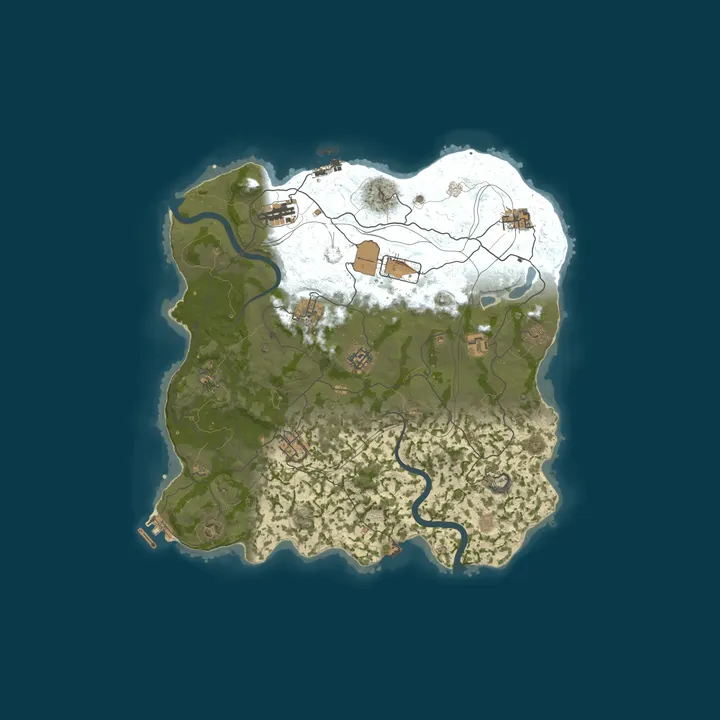 Map of WARBANDITS.GG EU 5X |Solo/Duo/Trio|Loot+|TP|Kits|x5 JUST WIPED
