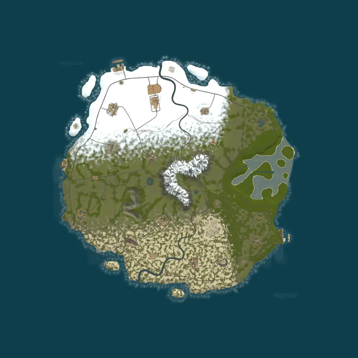 Map of Prestige PVE HARD  x2 LOOT+,NPC, ZOMBIE, CUSTOM, QUEST, SKILLS