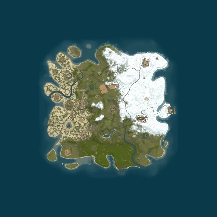 Map of RustyOG PvE+ | Relaxed PvE • Skills • Zombies • Events