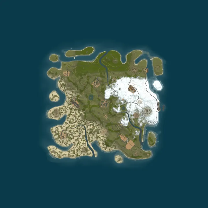 Map of ZaZa Rust 2x/ Full PVP / Remove Tool / SHOP / Kits / Events/