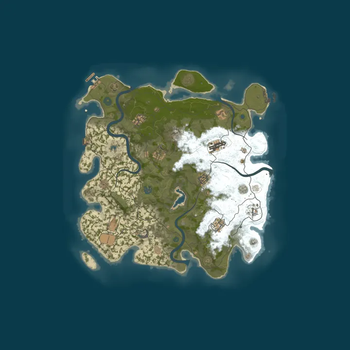 Map of Randum Rust 2x PvE Monthly|Quests|Events|Raids