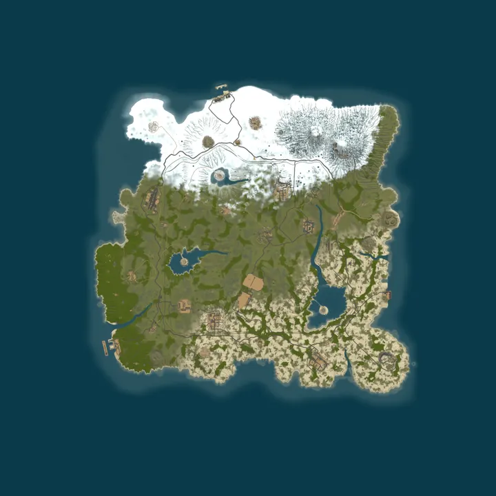 Map of HighMiles 5x PVE|No Bp|SkillTree|Kits|RaidBases|EpicLoot|Weed|B