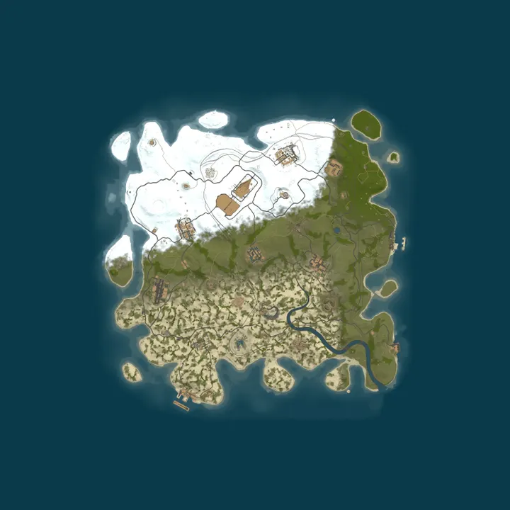 Map of Turtle Island - Raidable Bases - 10x - wiped 9/24