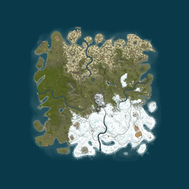 Map of Rusty Daze 5X: PVE, KITS, HeliHUD, & More...