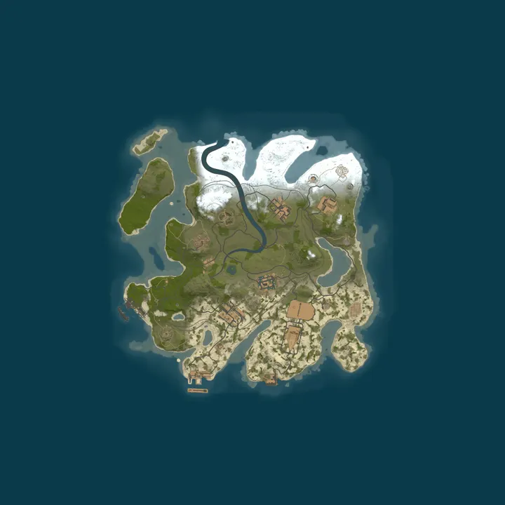 Map of Rust 2K | Solo Duo Trio Quad | Vanilla Biweekly