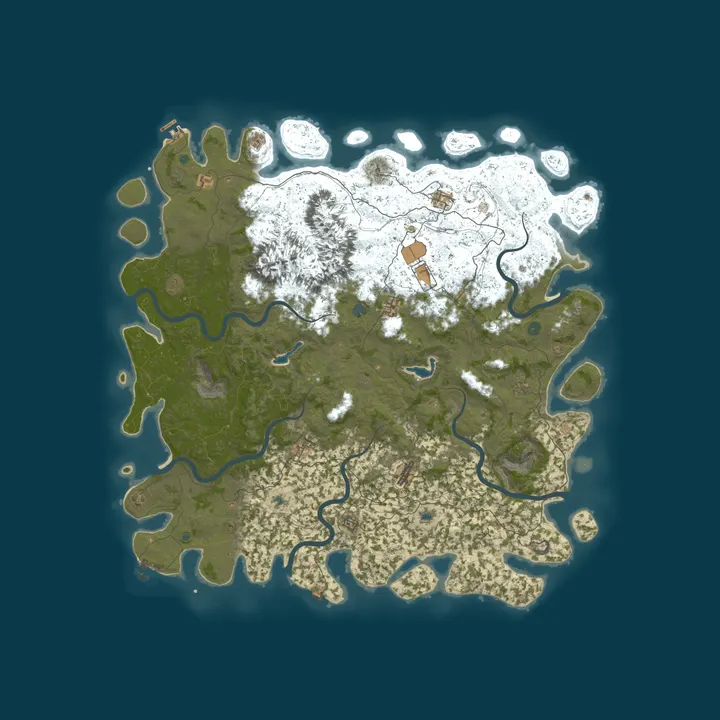 Map of RustGamingNation|EVERWILD|PvE|2x[Events|Zombies|SkillTree]